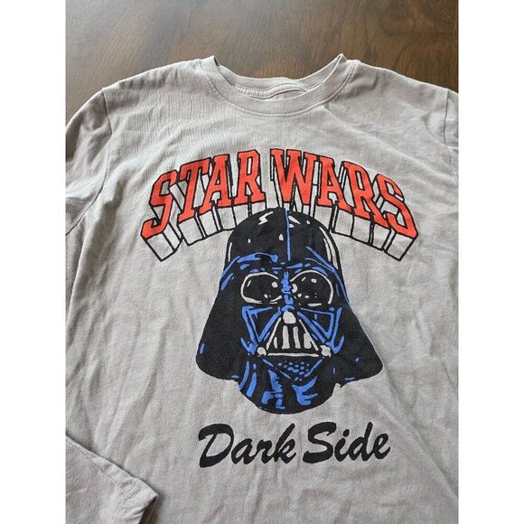Star Wars Darth Vader Dark Side Long Sleeve Shirt XL 14/16 Mad Engine Gray Cotto - Picture 3 of 9